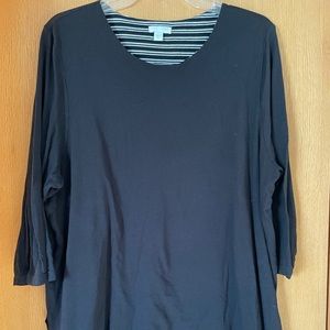 J Jill Black Top - Size XL